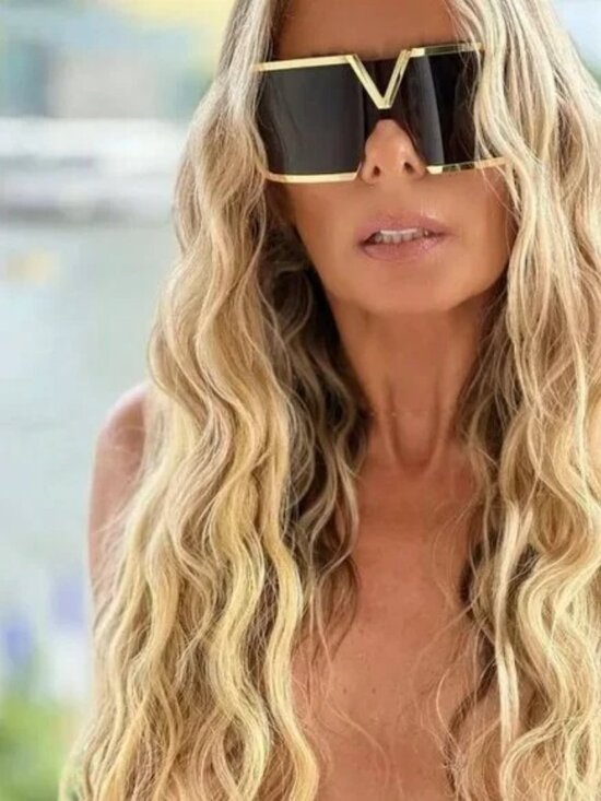 Valentino Sunglasses – Rose Gold Titanium Oversized Mask V-ROMASK VLS-120A main image 12